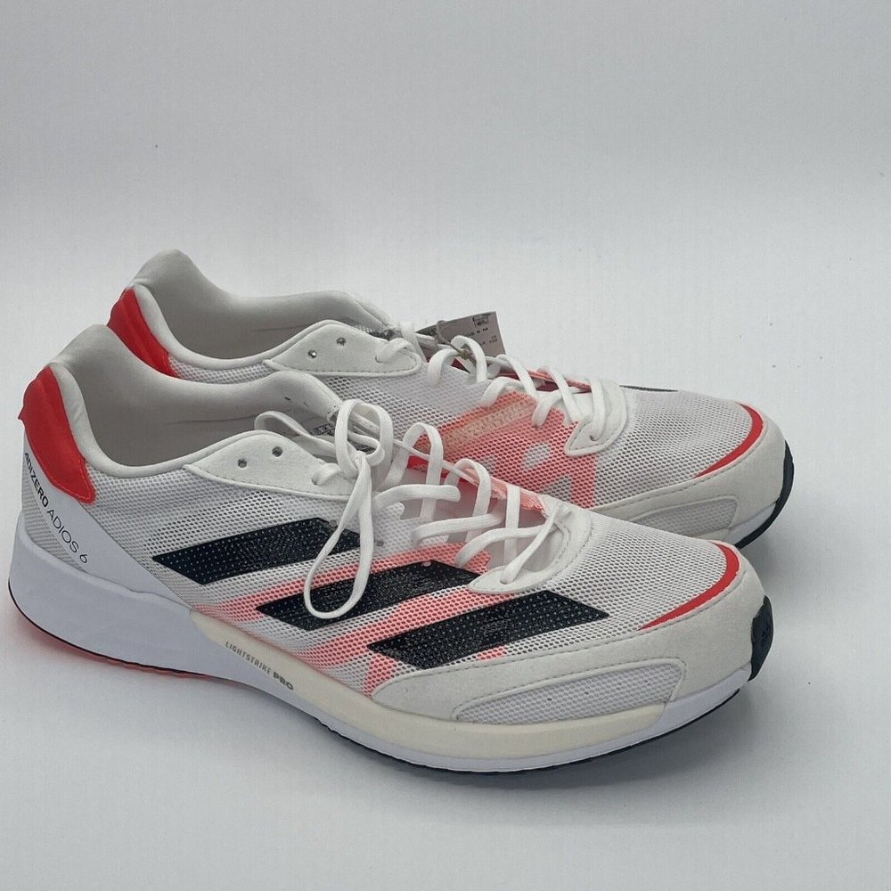 Adidas Adizero Adios 6 'Tokyo' Running Shoes White Black Red FY4073 Men’s 10.5